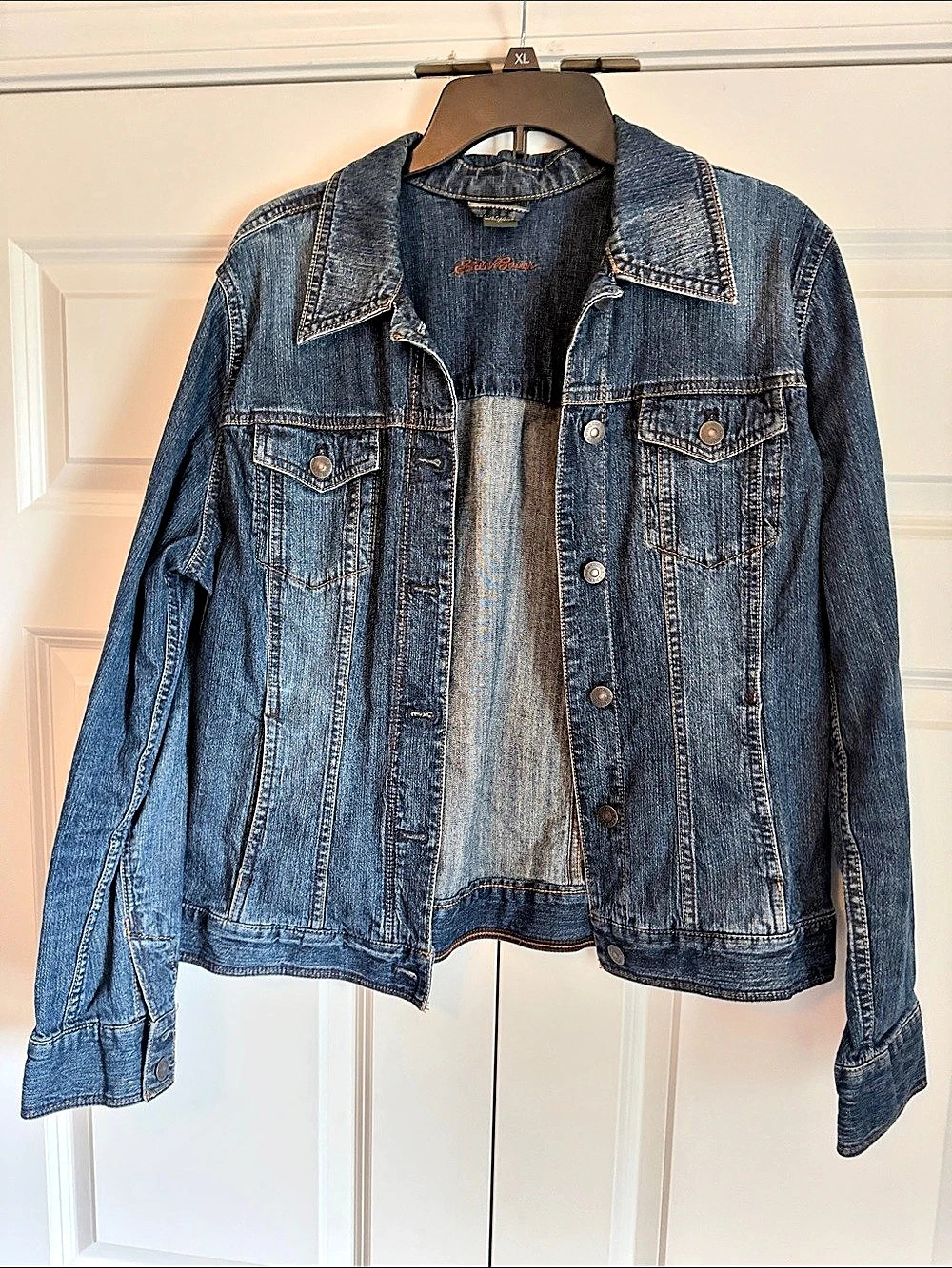 Eddie Bauer Classic Denim Jacket Blue Jean Jacket Like New